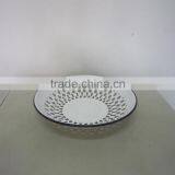 Enamel metal flat colander,fruit colander