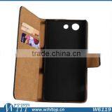Wallet Case for Sony Xperia Z3 Mini, Simple Leather Case for Sony Xperia Z3 Compact thumbnail-2