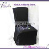 Square Top Black Banquet Chair Slip Covers, Cheap Banquet Chair Slip Covers for Sale thumbnail-1