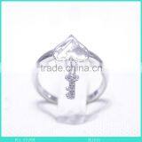 925 Sterling Silver Heart Shape Key Charming Ring Design for Girl With cz Stone thumbnail-3