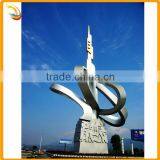 Urban Decoration Metal Boat Sculpture Stainless Steel Outdoor Sculpture thumbnail-2