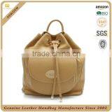 China supplier genuine leather hands bags online shopping backpack women drawstring bag