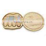 Gourmet 5 Pcs Travel Cheese Set With Cutting Board - Hard Cheese Knife, Shaver, Fork and Spreader thumbnail-2