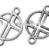 Cross Alloy Jewelry Connector for Easter,Lead Free & Cadmium Free(LF10640Y