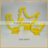 Yellow Ceramic Cock for Easter Ornaments