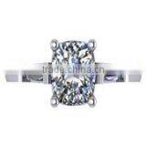 21 Mm Solitaire With Accent Engagement Ring Silver Silver Mount 038 thumbnail-1