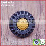 Wholesale Fashion Usa Embossed Jean Clothing Large Metal Buttons thumbnail-2