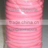 Stitched Lambskin Leather Cord Pink