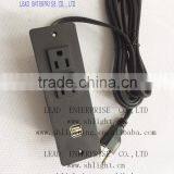 US Standard Recessed Mounted 2-outlet With 2 Combined USB Port thumbnail-4