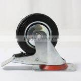 100mm Black Rubber Industrial Caster With Top Plate thumbnail-1