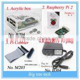 5 IN 1 Raspberry Pi 2 Model B 1GB RAM + 2 Heat Sinks + Pi Cobbler GPIO + 1 Board Case L+1pcs Cable