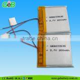 Small Digital 3.7V 200mAh Battery, Lithium Ion Rechargeable Battery Pack thumbnail-2