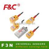 F3N Series Universal Rectangle Proximity Switches Sensors, With Red Tube Protected From Damage