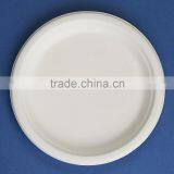 PL-09 Bleached 9 Inch Round Diposable Bagasse Paper Plates Quality Choice thumbnail-3