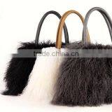 Wholesale Genuine Mongolian Lamb Fur Bag for Fashion Women With Reasonable Price Fur Bag thumbnail-4