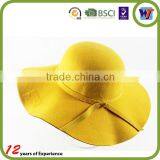 High Quality Pure Colour Design Wool Cap Felt Sombrero Hats With Silk Ribbon thumbnail-2