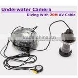 7'' TFT LCD Underwater Fishing Camera 50m Cable 1/4 SONY CCD 24 Pcs LED Lights Remote Control Night Vision thumbnail-1