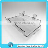 Acrylic Tray Slatwall Acrylic Shelf Clear Wall Mounted Plastic Slatwall Display Shelf thumbnail-1