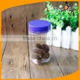 300ml PET Clear Plastic Medicinal Herbs Bottle With Blue Screw Lids thumbnail-3