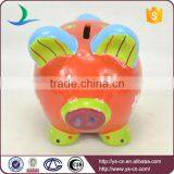 2015 Popular Unique Ceramic Red Piggy Coin Bank for Baby thumbnail-2
