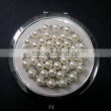 Fancy Pearls and Rhinestones Jewelled Compact Makeup Mirror thumbnail-1