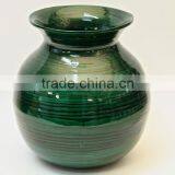 High Quality Best Selling Spun Turqouise Lacquer Bamboo Vase From Vietnam thumbnail-1