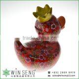 Cheap Coin Box Lovely Design Flower Patterns Duck Shaped Ceramic Animal Piggy Bank thumbnail-5