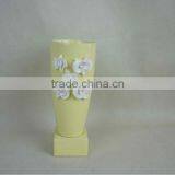 Ceramic Yellow Flower Vase With Crystals From Swarovski for Home Decoration thumbnail-1