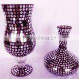 Customized China Professional Manufacturer Black Mosaic Vase Wholesale thumbnail-3