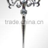 Silver Finish Aluminum Polish Five Arms Candelabra thumbnail-4