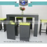 poly wicker bar table and chair