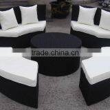 Rattan Sun Lounger Black And White Sectional Outdoor Daybed On Sale thumbnail-2