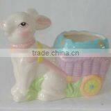 Unique Ceramic Bunny Candle Holder for Easter Decoration thumbnail-1