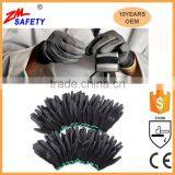EN388 Certified Green Polyester Shell Green PU Dipped Glove for Mechanic Workplace Safety thumbnail-4