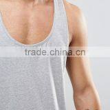 Cheapest High Quality New Design Summer Cool Custom Grey Color Gym Wear Comfortable Cotton Polyester Casual Men's Sport Vest thumbnail-3