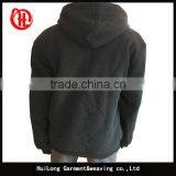 Plus Size Men White Lining Winter Black Hoodie Jacket thumbnail-2