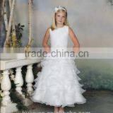 Newest Halter Full Length Beaded Baby Gown 10 Year Olds Girls Dress thumbnail-1