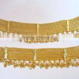 GOLD Tone Chain ANKLET PAYAL Foot Bracelet thumbnail-2