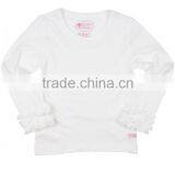 Baby Summer Clothes 2017 New Arrival Children's Boutique Clothing Long Sleeve Cotton t Shirt Wholesale Baby White T-shirt thumbnail-1