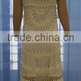 Latest Machine Crocheted Ladies Sleeveless Long Evening Dress thumbnail-2