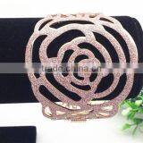 Popular Frosted Rose Bangles for Girls Jewelry,gold Hollow Iron Bangle in Yiwu thumbnail-6