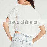 MGOO China Apparel Sexy Fancy Tank Tops For Women Deep V Neck Hollowed-out Curved Hem Crop Top thumbnail-5