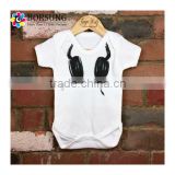 High quality Cotton white short sleeve baby boys romper kids Funny printed clothes