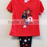 Wholesale Latest Design Baby Girls 2 Pcs Set Knitted Short Sleeve Top and Long Pant Summer Clothing Set TP-7719 thumbnail-1