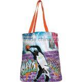 USA Made Full Color Sublimated Slick Tote Bag - Made of 600 Denier Polyester, Measures 14"H x 14"W and Comes With Your Design. thumbnail-2