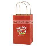 USA Made Solid Tinted Kraft Shopping Bag - Made of Kraft Paper, Dimensions Are 5.25" x 3.25" x 8.5" and Comes With Your Logo. thumbnail-4