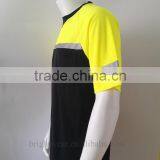 Men's High Visibility Short Sleeve Two Colored China Factory Reflective T-shirt thumbnail-3