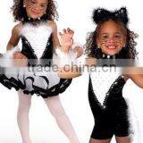 2015 Cat and Lion 's Opera in Broadway -dance Costumes for Kids Performance Stage Wear -stunning Velvet Leotard Dress Wear