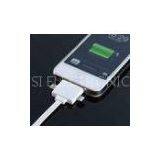 White Three In One Universal Micro USB Charger Cable For IPhone4 , FCC