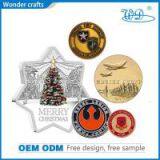 Christmas Gifts Special Shape Soft Enamel Zinc Alloy Nickel Plated Challenge Coins